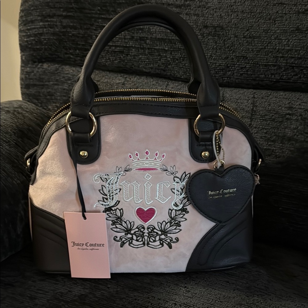 Juicy Couture Pink and Black Satchel